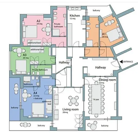 Bigfamilyflats-vatican&aurelio Apartment